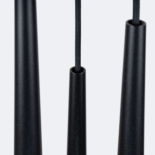 Potrójna lampa wisząca BLISS SL.1463 czarna tuba 3xG9