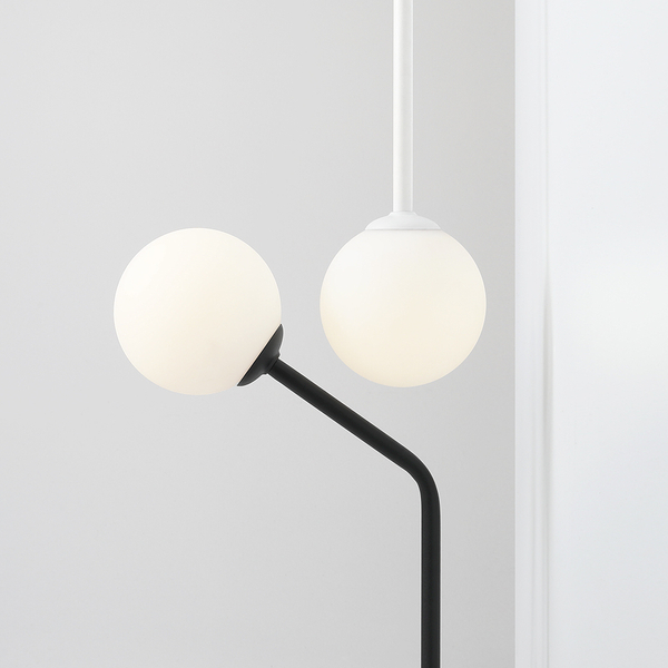 Modernistyczny kinkiet PURE 1064D_2 Aldex szklane kule balls białe