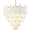 Wisząca lampa Palermo P21473WH Cosmolight ceramiczna liście białe