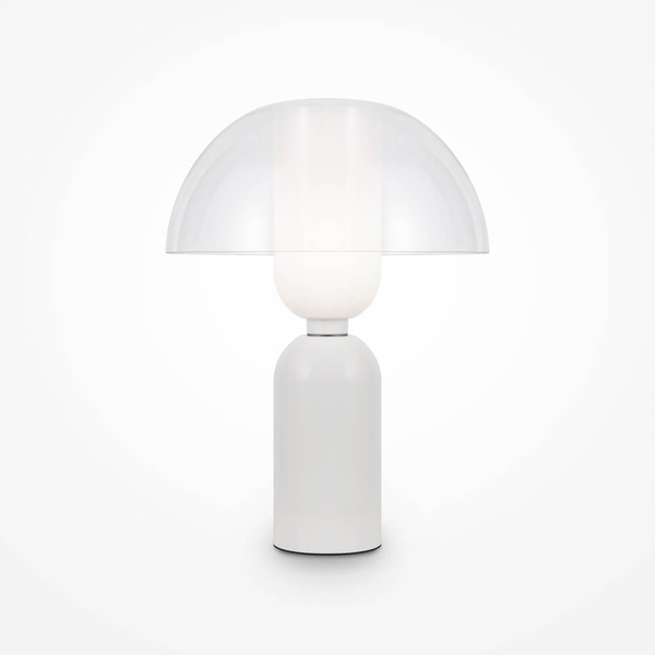 Stołowa lampa Memory MOD177TL-01W Maytoni do sypialni biała przezroczysta