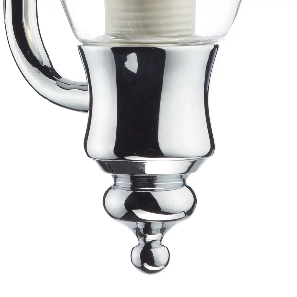 Szklana ścienna lampa do łazienki Vestry VES0750 wazon IP44 chrom