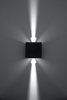Kinkiet LAMPA przyścienna elewacyjna SL.0545 kwadratowa OPRAWA metalowa LED 6W 3000K kostka cube IP54 czarna