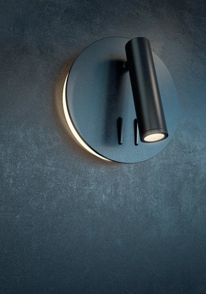 Regulowana LAMPA kinkiet IOS 176 C176-WL-01-6W-B Maytoni ścienna OPRAWA metalowa LED 6W 3000K tuba czarna