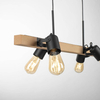 Wisząca lampa skandynawska Canop drewniana belka do salonu