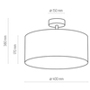 Sufitowa lampa do salonu Rondo 4240 TK Lighting chromowana grafitowa