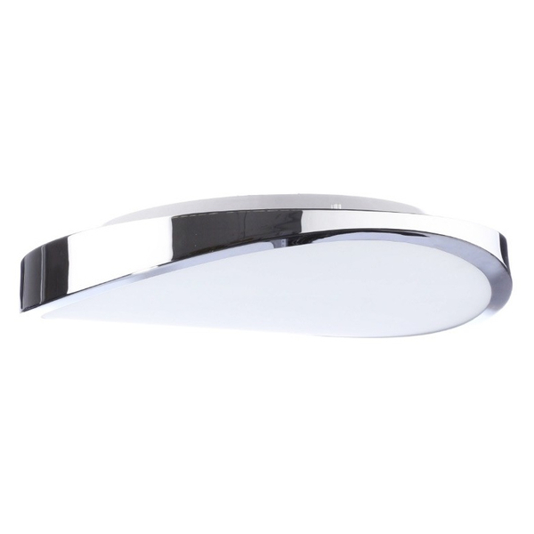 Przysufitowa lampa chrom Circulo do przedpokoju metalowa