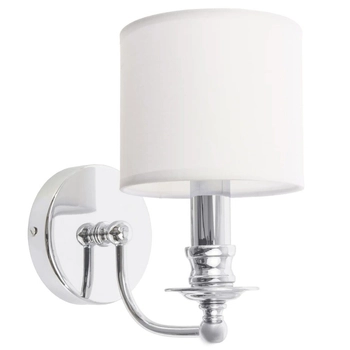 Klasyczna LAMPA ścienna ABU DHABI W01888WH Cosmolight abażurowy kinkiet do sypialni biały