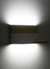 Salonowa lampa ścienna Anet z półką USB LED 4W 4000k biała drewno