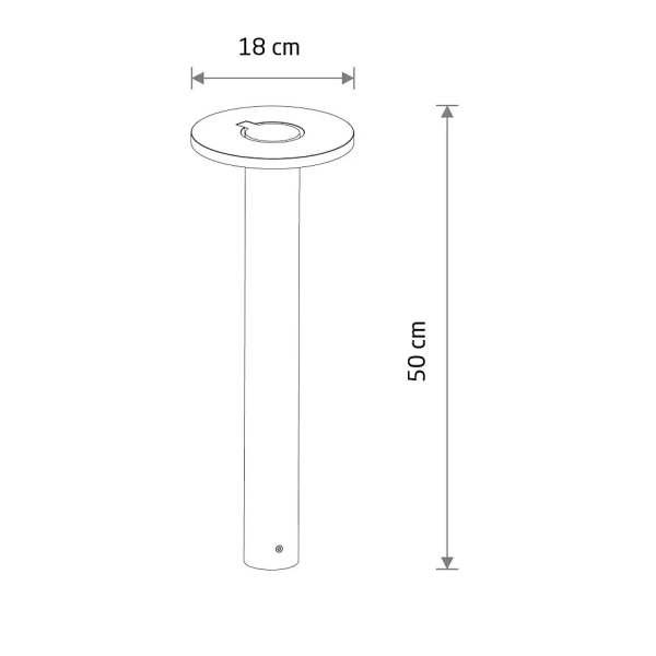Słupek ogrodowy AXION grafitowy 11938 1xLED 8W 3000K IP65 metalowy