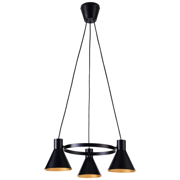 Lampa wisząca MORE 33-71156 metalowa zwis industrialny okrąg ring czarny