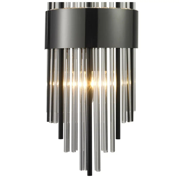Kinkiet ścienny Draco ST-88003W-M black Step crystal glamour czarny