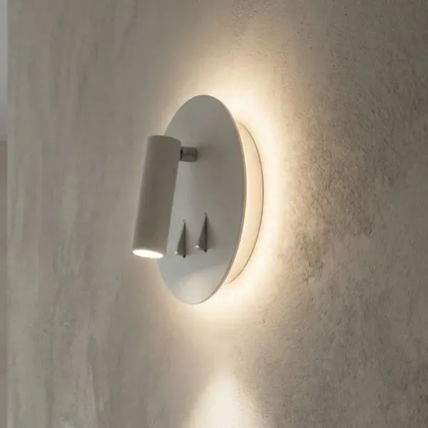 Biały kinkiet ścienny FARO AZ6881 1xLED 6W 3000K tuba z włącznikiem