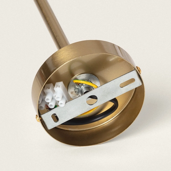 Szklana lampa wisząca Gambino ABR-ZWZL-10XE27 Abruzzo molekuły biały złoty