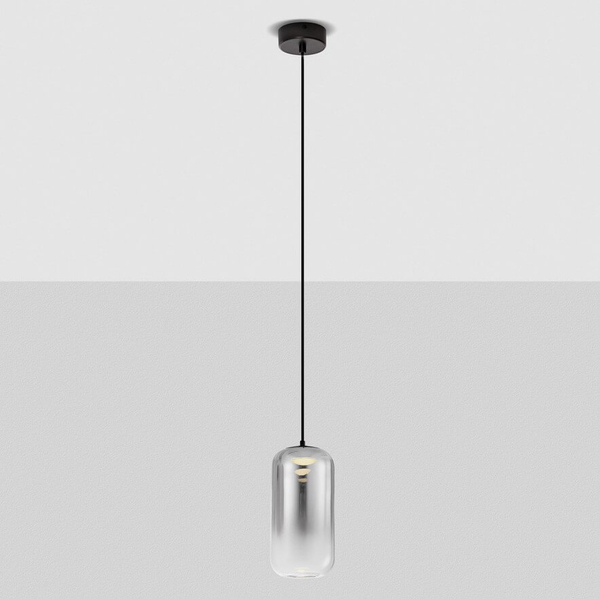 Szklana lampa wisząca ANUCO LE44611 LED 3W 3000K szklana tuba szary