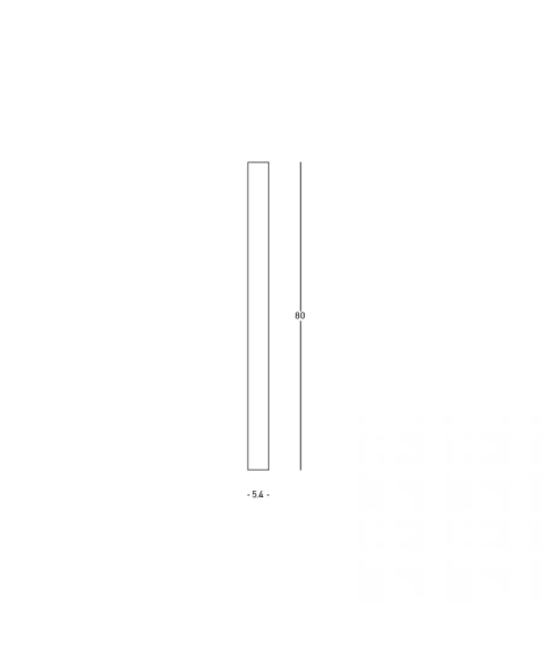 Natynkowa lampa sufitowa 23225 tuba podłużna metalowa biała