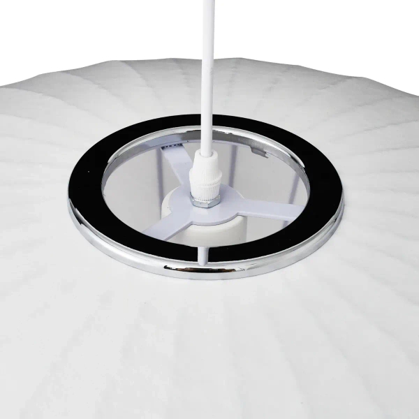 Lampa wisząca SILK FLAT ST-2328-60 z tkaniny kula biały