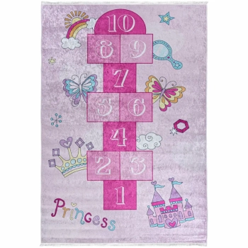 Dziecięcy dywan Klasy 322838 dla dziewczynki prostokątny różowy