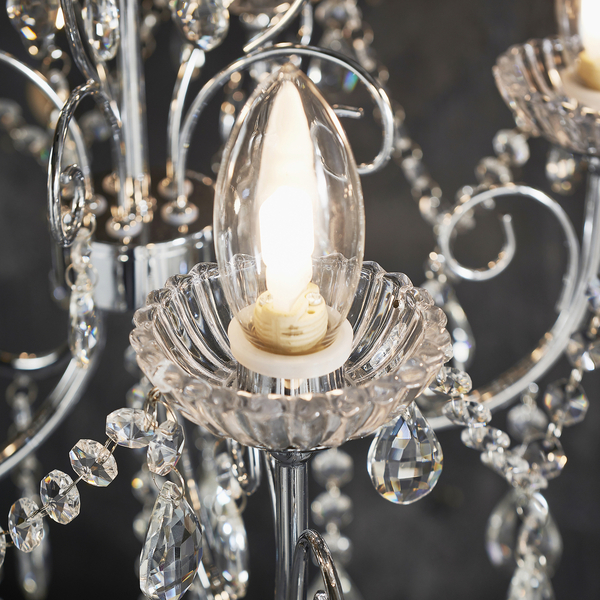 Łazienkowa lampa wisząca Tabitha 61384 Endon crystals glamour IP44 chrom