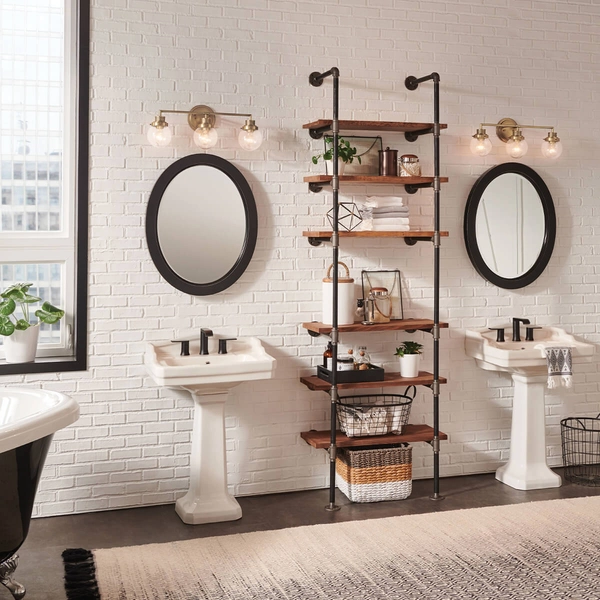 Potrójna lampa ścienna Poppy QN-POPPY3-HB-BATH do łazienki IP44 mosiądz