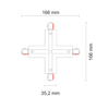 Łącznik krzyżowy szynoprzewodu X Connector 8116 Shilo 3-fazowy biały