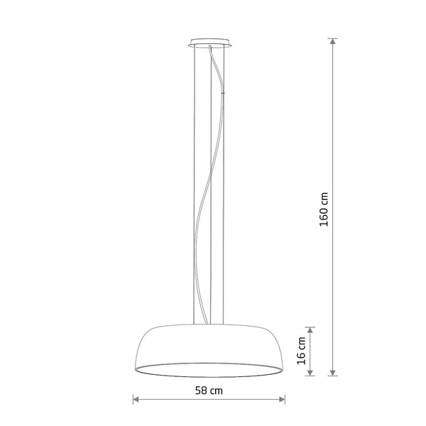 Lampa wisząca nad stół Satellite 11231 Nowodvorski okrąg jedwabisty szary