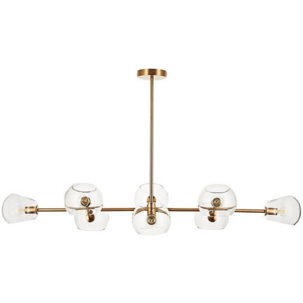 Lampa wisząca Cosmic ST-8954-P8 Step molekuły szklane przezroczyste złote