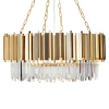 Zawieszana lampa kryształowa REA DN923-80 Step łańcuchy crystals złoty