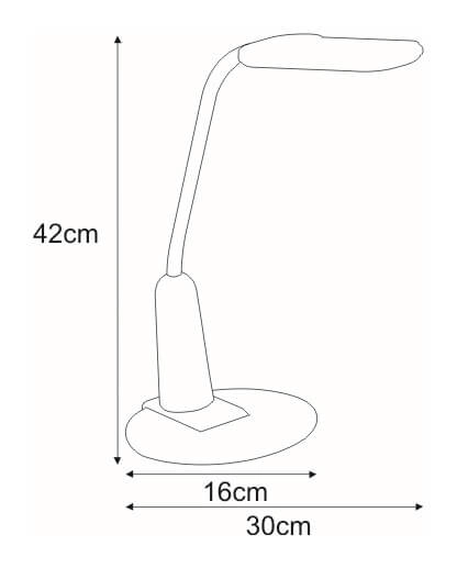 Lampa stojąca Timo K-BL1391 Kaja LED 6W srebrna z elastycznym ramieniem
