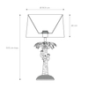 Dekoracyjna LAMPA biurkowa EXTRAVAGANZA COCONUT 10505/81/02 Lucide abażurowa LAMPKA orientalna na stół małpki zielone złote