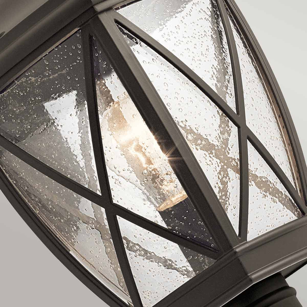 Zewnętrzna LAMPA stojąca Tangier KL-TANGIER3-M Elstead KICHLER ogrodowa OPRAWA szklana outdoor latarenka IP44 brąz przezroczysta