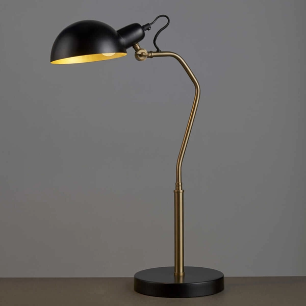 Biurkowa lampka do gabinetu Largo 95478 Endon aluminiowa czarna mosiężna