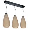 Loftowa LAMPA wisząca PETRA ML5483 Milagro szklana OPRAWA glamour zwis krople łezki czarny bursztynowy