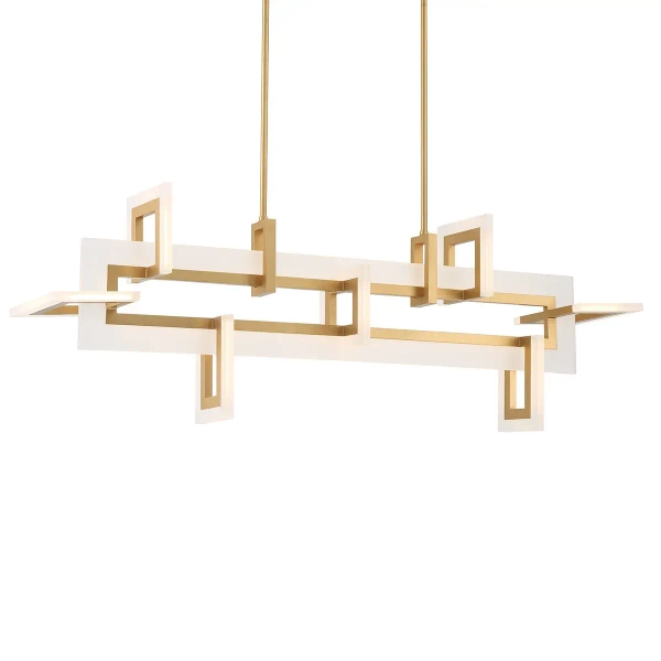 Wisząca lampa do sypialni Inizio QN-INIZIO-LP-M-BG LED 86W 3000K złoty