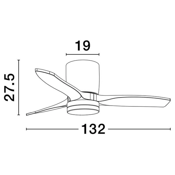 Sufitowa lampa GUARAYOS LE44967 LED 18W 3000-6500K wentylator czarna