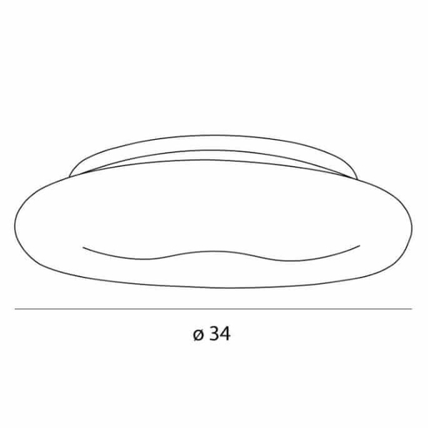 Okrągła lampa sufitowa Duo C0233 LED 10W 3000K round szklana biała