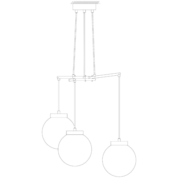 LAMPA wisząca SICILY 107015 Markslojd modernistyczna OPRAWA szklane kule balls kaskada przezroczysta