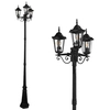 Stojąca LAMPA masztowa LIGURIA 313423 Polux metalowa OPRAWA klasyczna do ogrodu zewnętrzna outdoor IP43 czarna