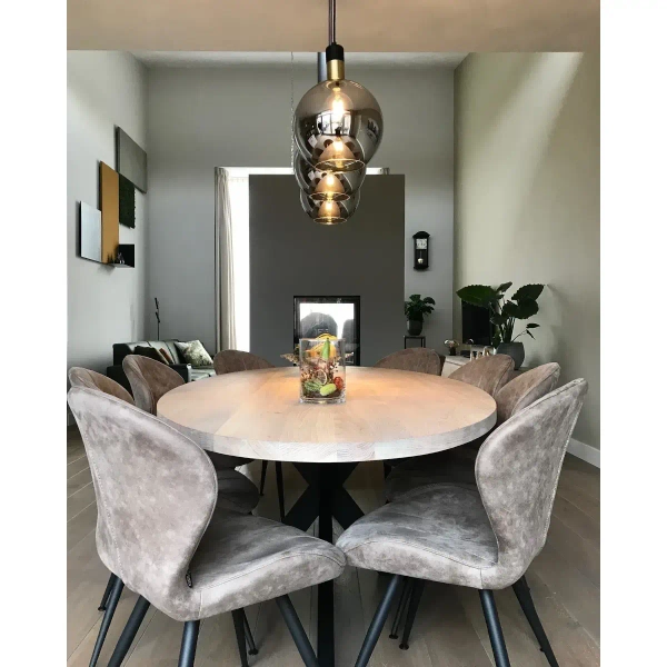 Wisząca lampa potrójna Julius 34438/03/65 Lucide okrągła czarna złota