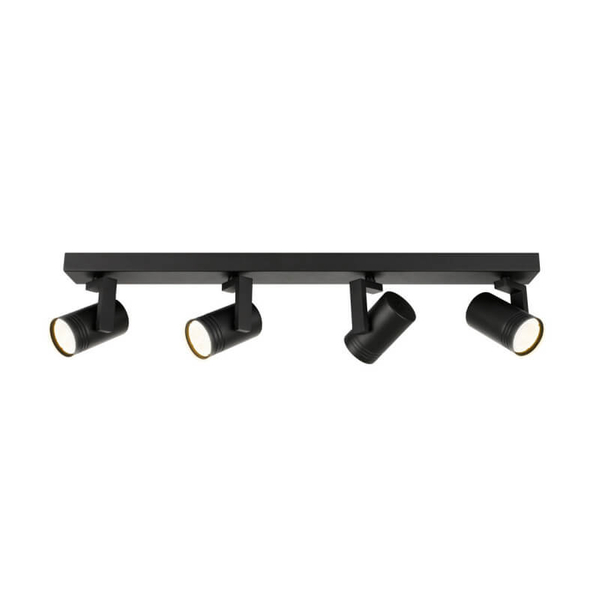Metalowa lampa sufitowa Spiela do sypialni nad łóżko czarna