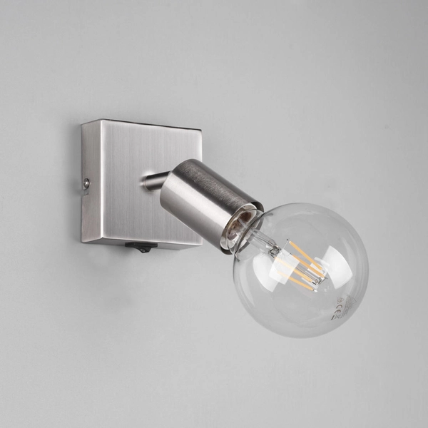 Ścienna LAMPA loftowa VANNES R80181707 RL Light kinkiet OPRAWA metalowa reflektorek regulowany nikiel mat