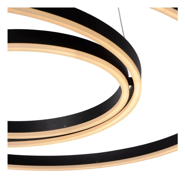 Wisząca lampa TRINITI 46402/99/30 Lucide LED 136W 3000K okrąg czarna