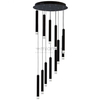 Wisząca LAMPA industrialna CARBON ML6161 Milagro metalowa OPRAWA kaskada LED 12W 4000K ZWIS loftowy czarny