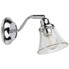 Szklana lampa ścienna Antoine industrial kinkiet do łazienki chrom