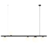 Wisząca lampa salonowa Libra 1099F1 Aldex listwa z kulami czarna biała
