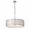 Metalowa lampa wisząca Cordero 81969 Endon nikiel biała srebrna