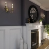 Lampa na ściane z abażurami Cambridge HK-CAMBRIDGE2+2xLS162-WHT Hinkley mosiądz biały