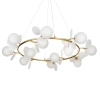 Żyrandol glamour CHIC ST-DL-2969 pierścień do salonu biały złoty