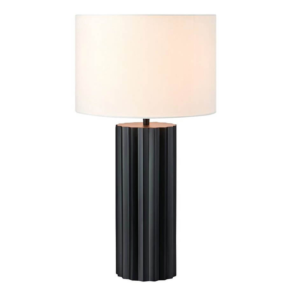 Abażurowa lampka stołowa Hashira 108670 Markslojd metalowa biały czarny