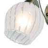 Retro lampa ścienna 8979/1 21QG szklany z włącznikiem mosiądz