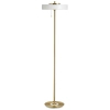 LAMPA podłogowa KKST-MF8872 WHITE okrągła OPRAWA stojąca metalowa złota biała